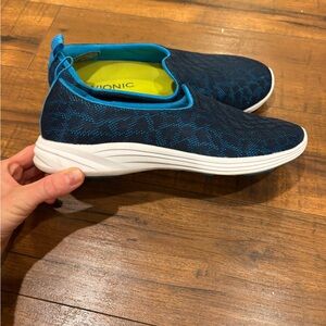 Vionic Shoes 331 Hydra Slip-On Comfort Sneakers Size 8.5 Blue Black Loafers